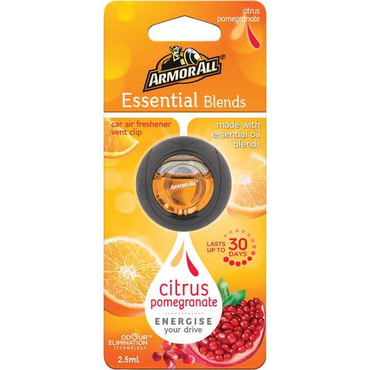 Armor All Vent Air Freshener Essential Blends Citrus Pomegranate 2.5mL