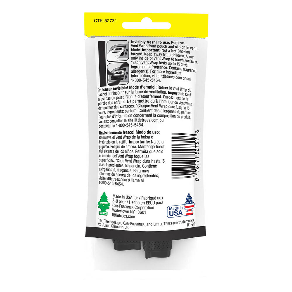 Little Trees Vent Wrap Air Freshener - Black Ice