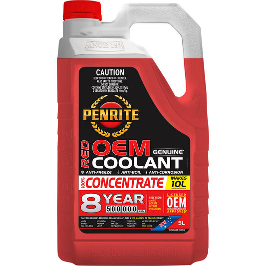 Penrite Red Long Life Anti Freeze / Anti Boil Concentrate Coolant - 5L